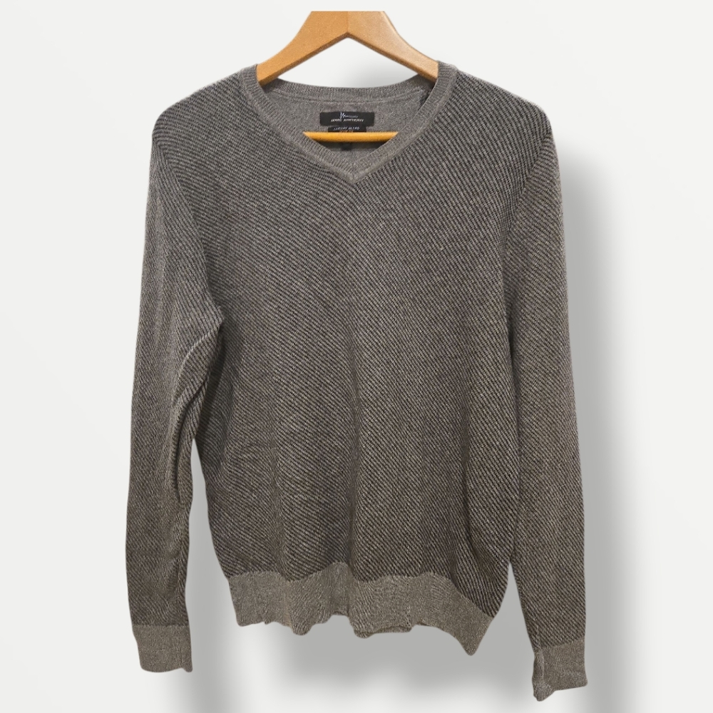 Marc Anthony V-Neck Sweater in Charcoal
